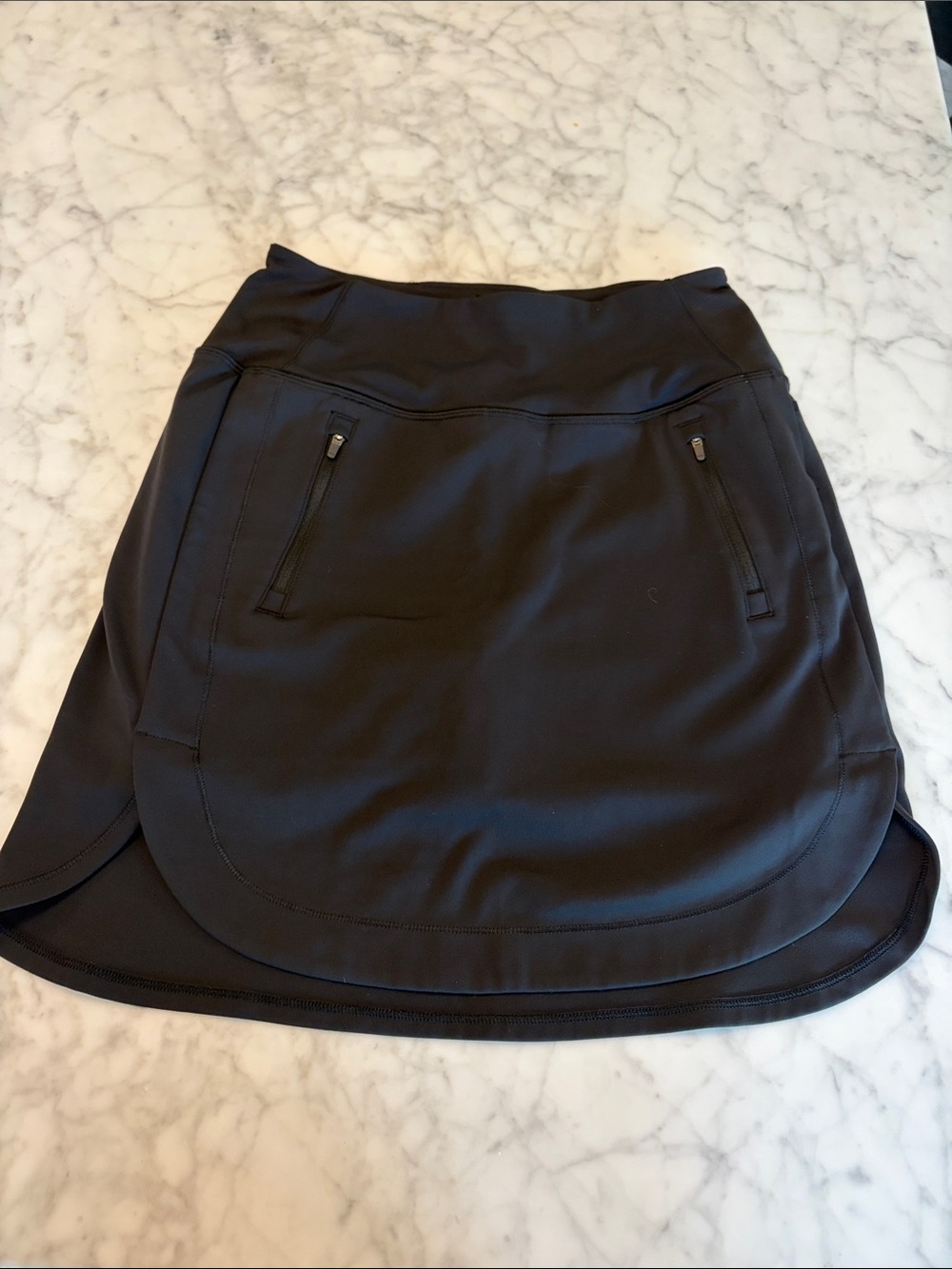 Athleta Black 18” Fairway Golf Mini Skort with Zip Pockets Size XS